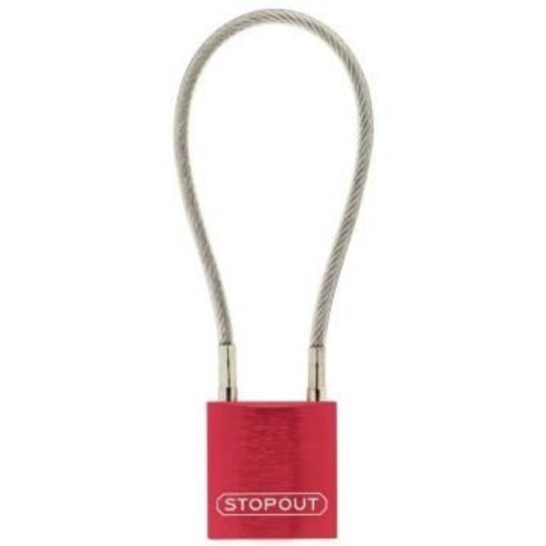 Accuform STOPOUT CABLE PADLOCKS SHACKLE KDL301RD KDL301RD
